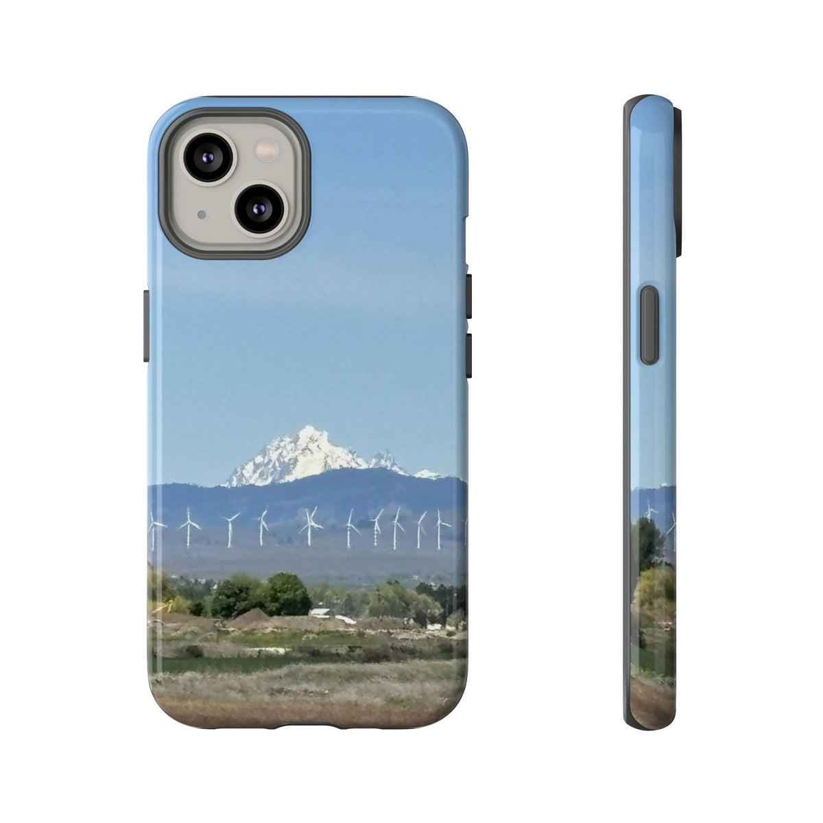 Mt Stuart from Ellensburg, Washington with Windmills Tough Phone Case