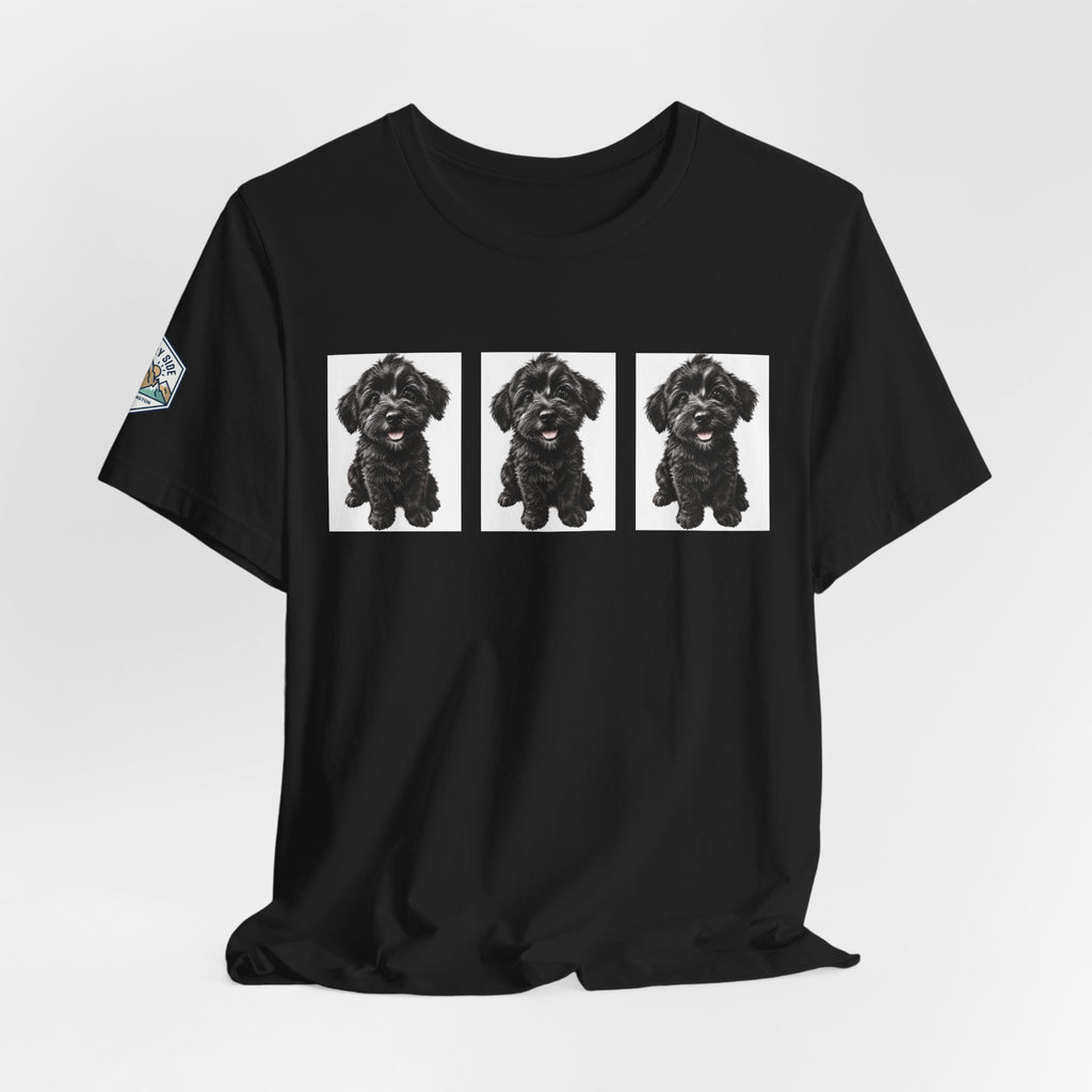 Cute Black Schnoodle Dog Graphic T-Shirt