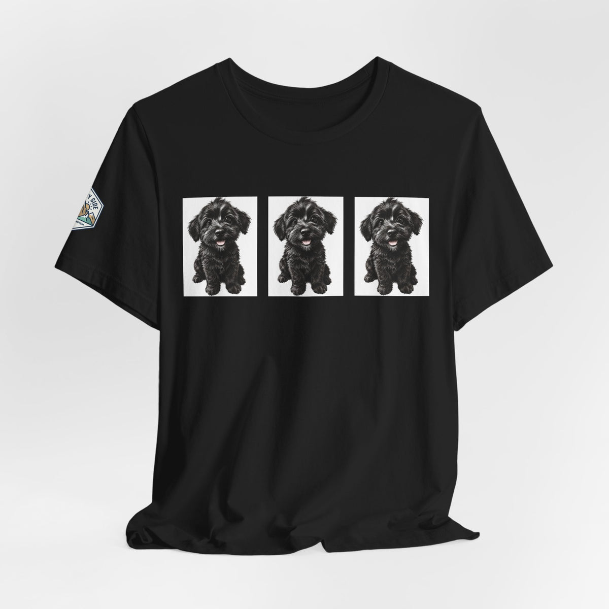 Cute Black Schnoodle Dog Graphic T-Shirt