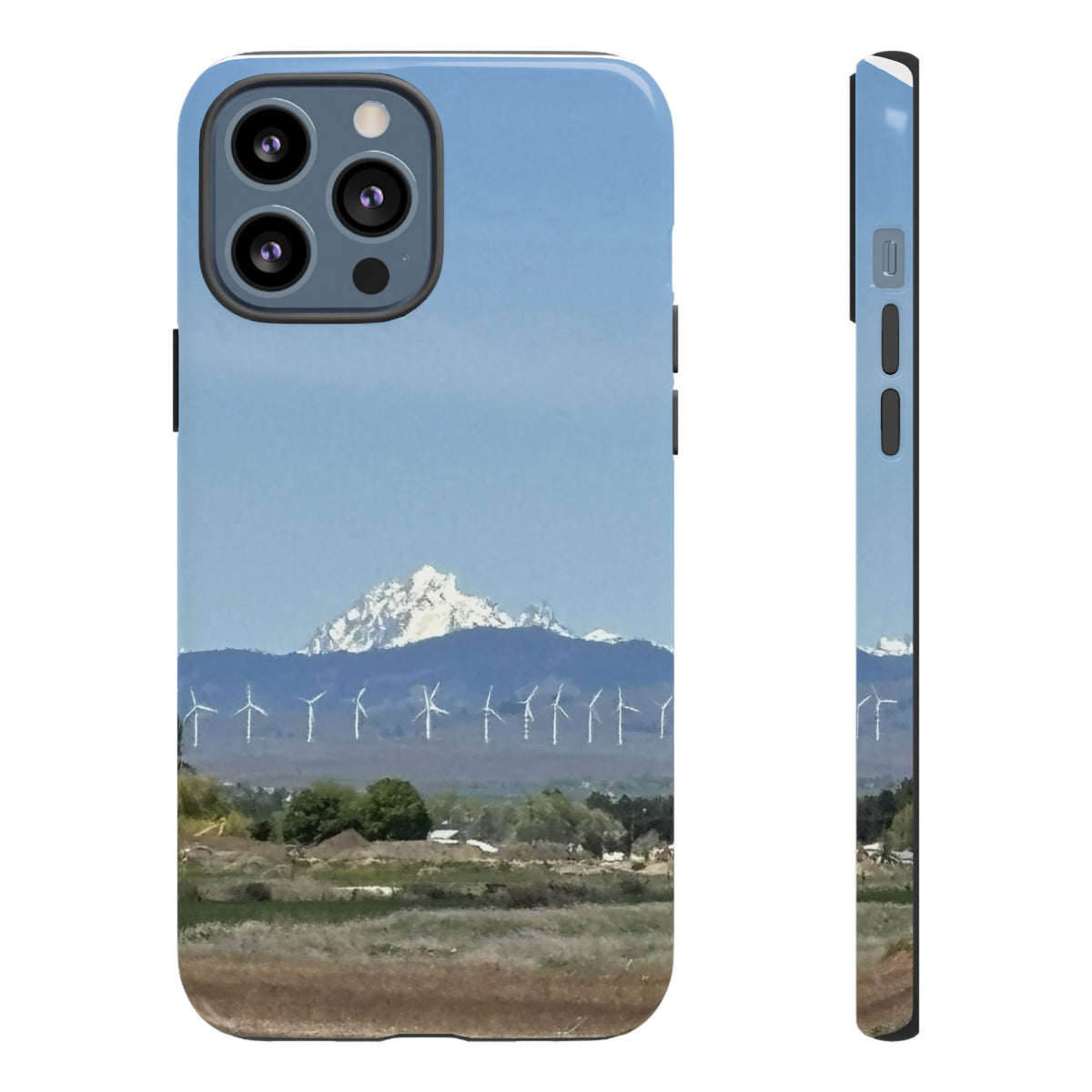Mt Stuart from Ellensburg, Washington with Windmills Tough Phone Case