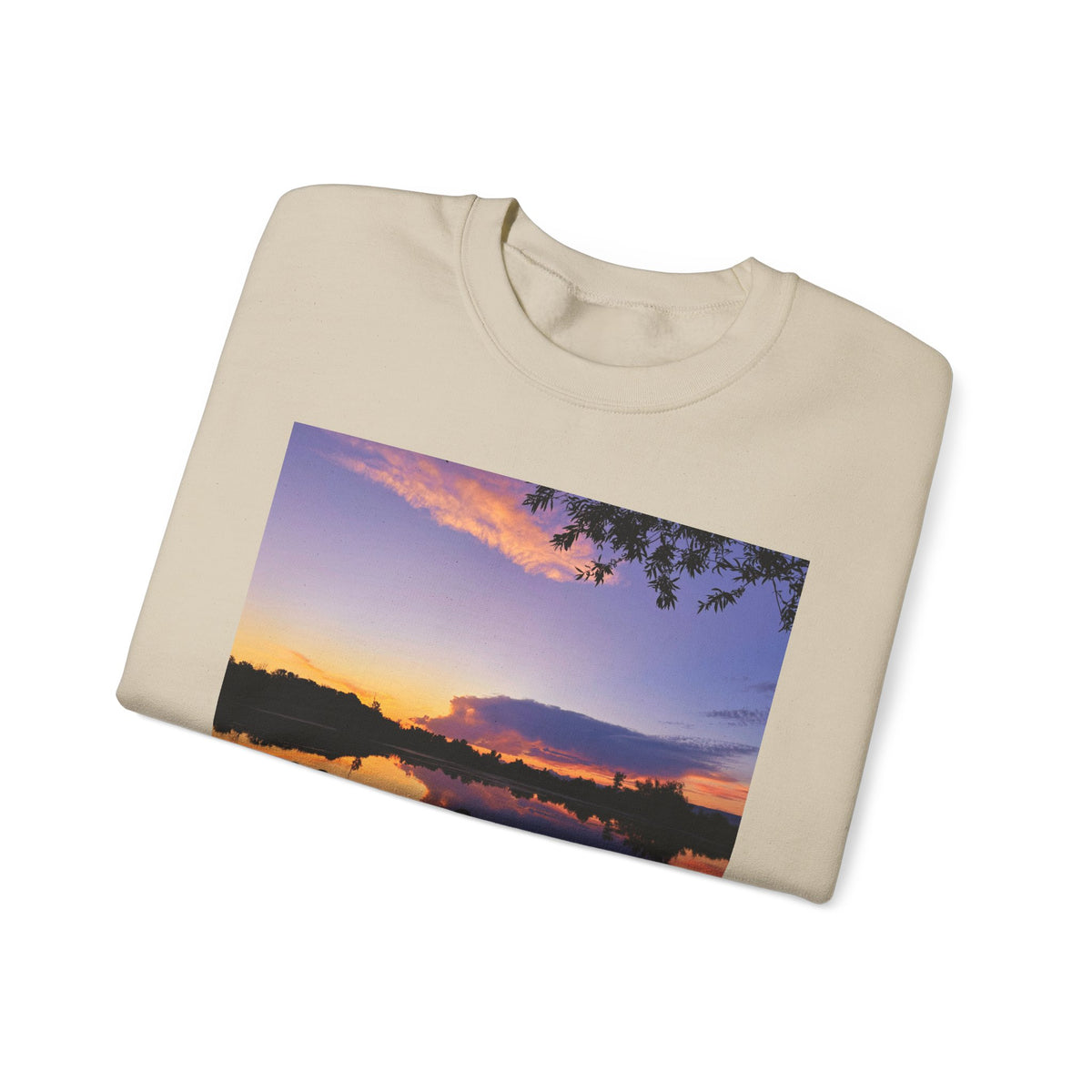 Ellensburg Sunset Lake Landscape Crewneck Sweatshirt