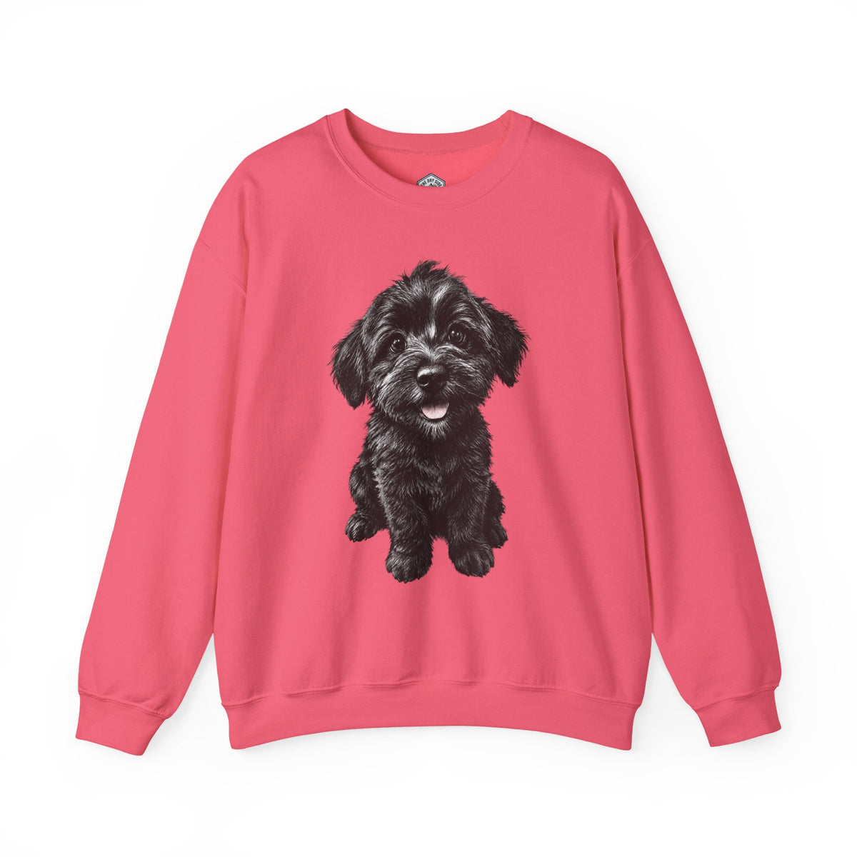 Sweat-shirt col rond mignon pour chiot Schnoodle noir