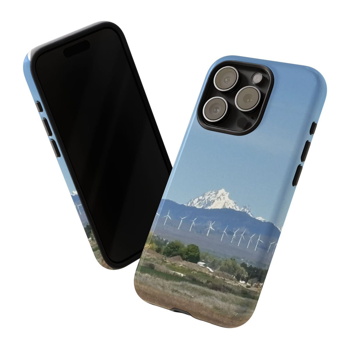 Mt Stuart from Ellensburg, Washington with Windmills Tough Phone Case