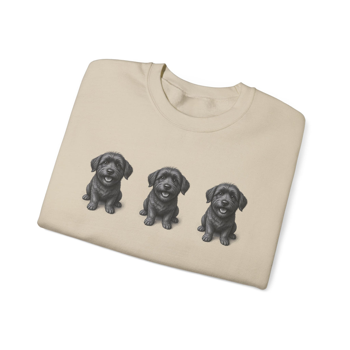 Three Black Schnoodle Crewneck Sweatshirt
