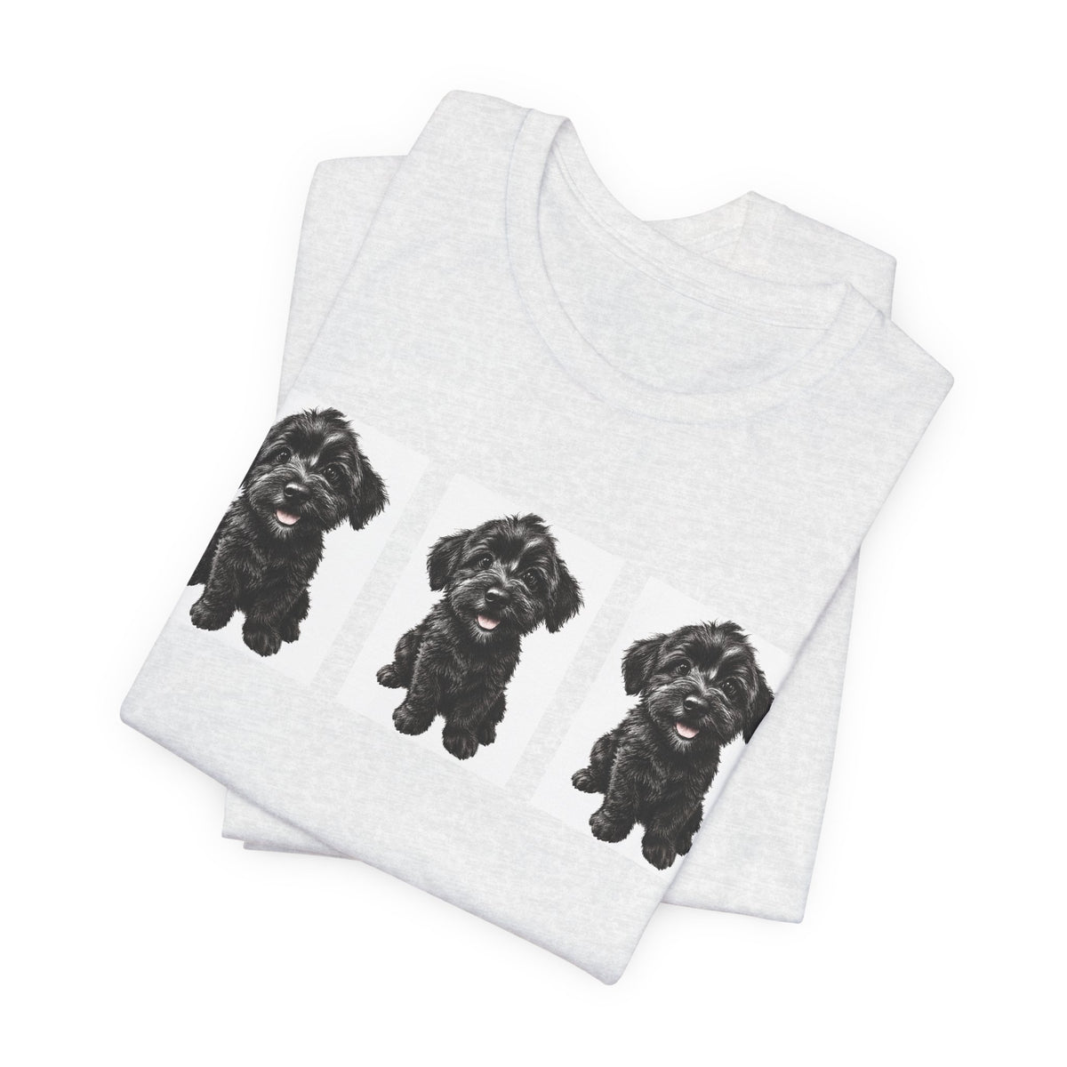 Cute Black Schnoodle Dog Graphic T-Shirt