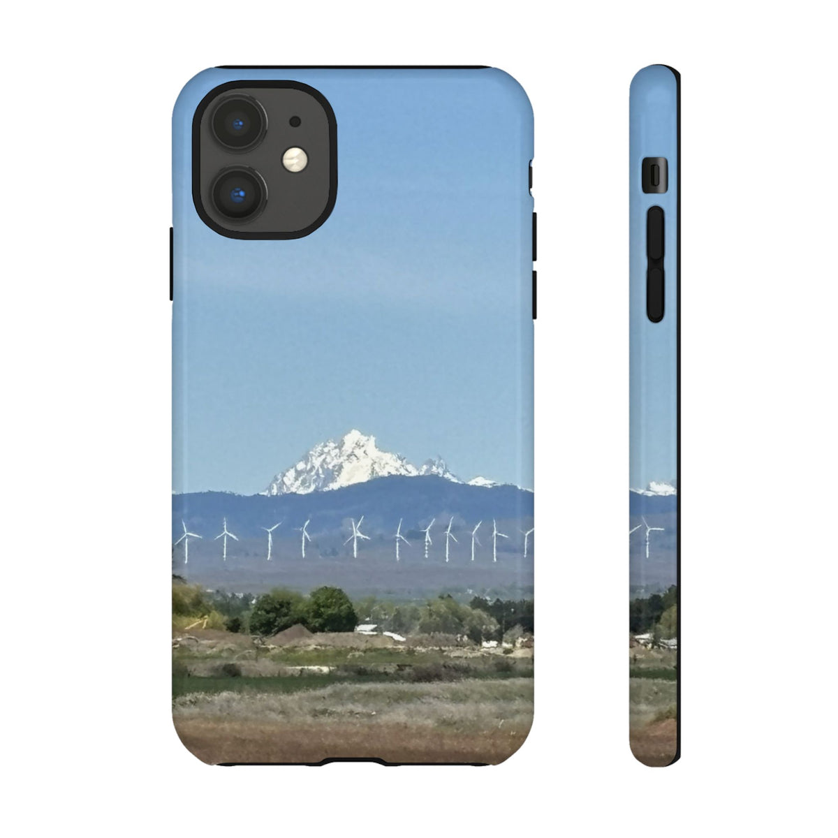 Mt Stuart from Ellensburg, Washington with Windmills Tough Phone Case