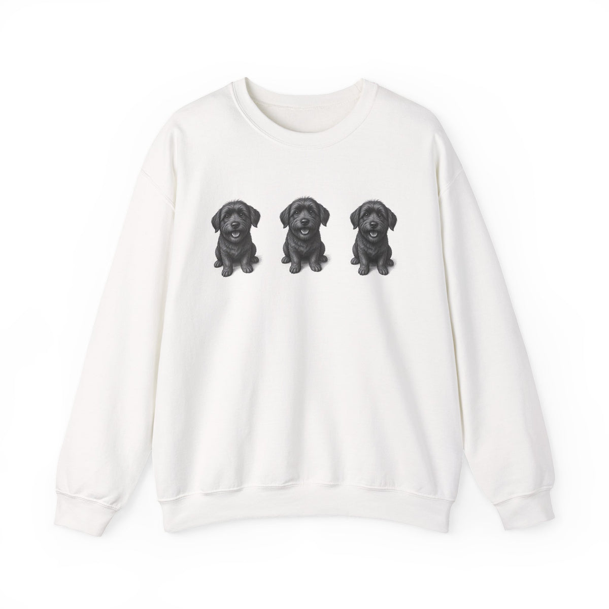 Sweat-shirt à col rond Three Black Schnoodle