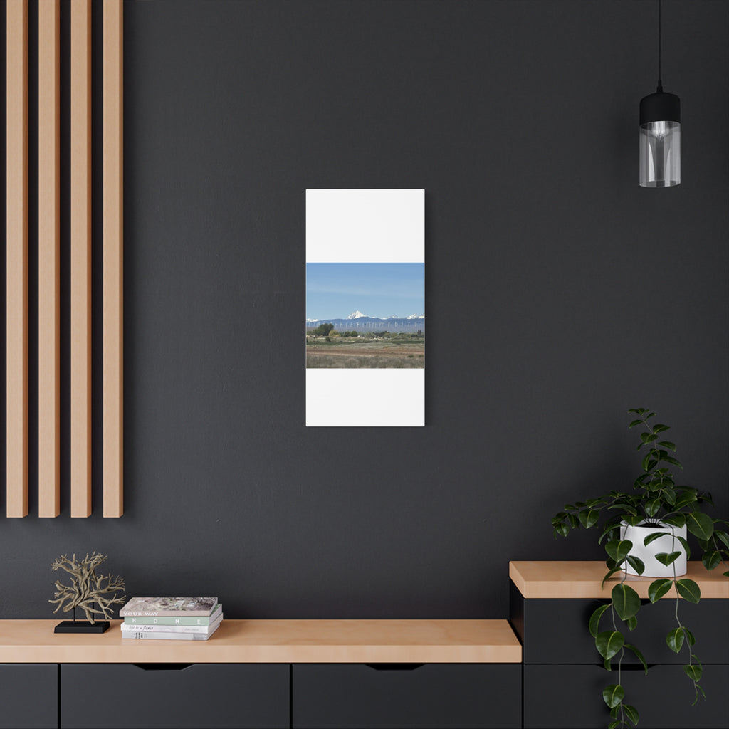 Mt Stuart Range with Windmill Landscape from Ellensburg Canvas Wall Art
