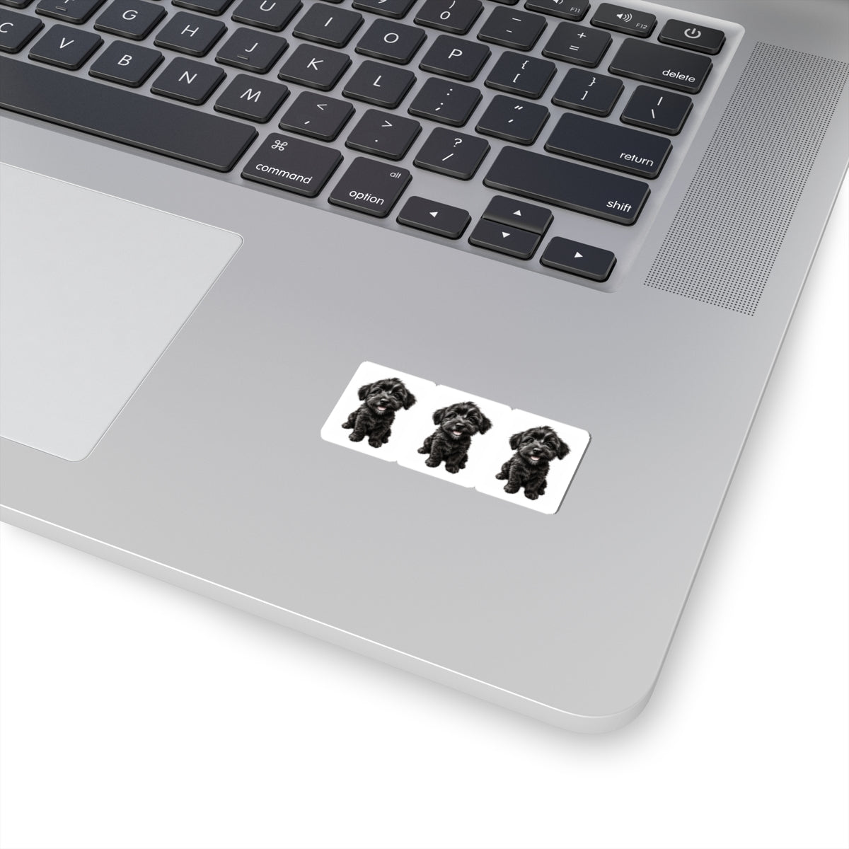 Black Schnoodle Puppy Kiss-Cut Stickers – Cute Dog Laptop Decals