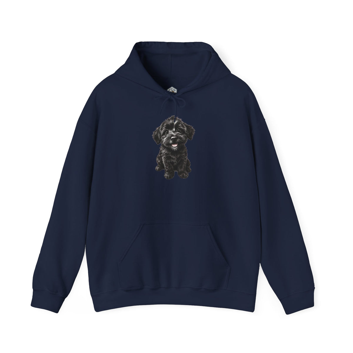 Sweat à capuche pour adorable chiot Schnoodle noir