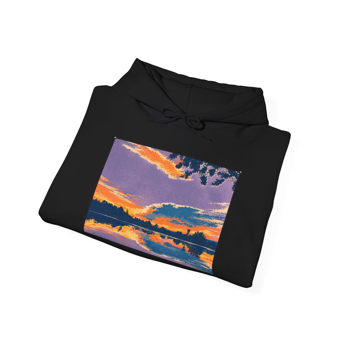 Retro Ellensburg Ringer Loop Sunset Hoodie