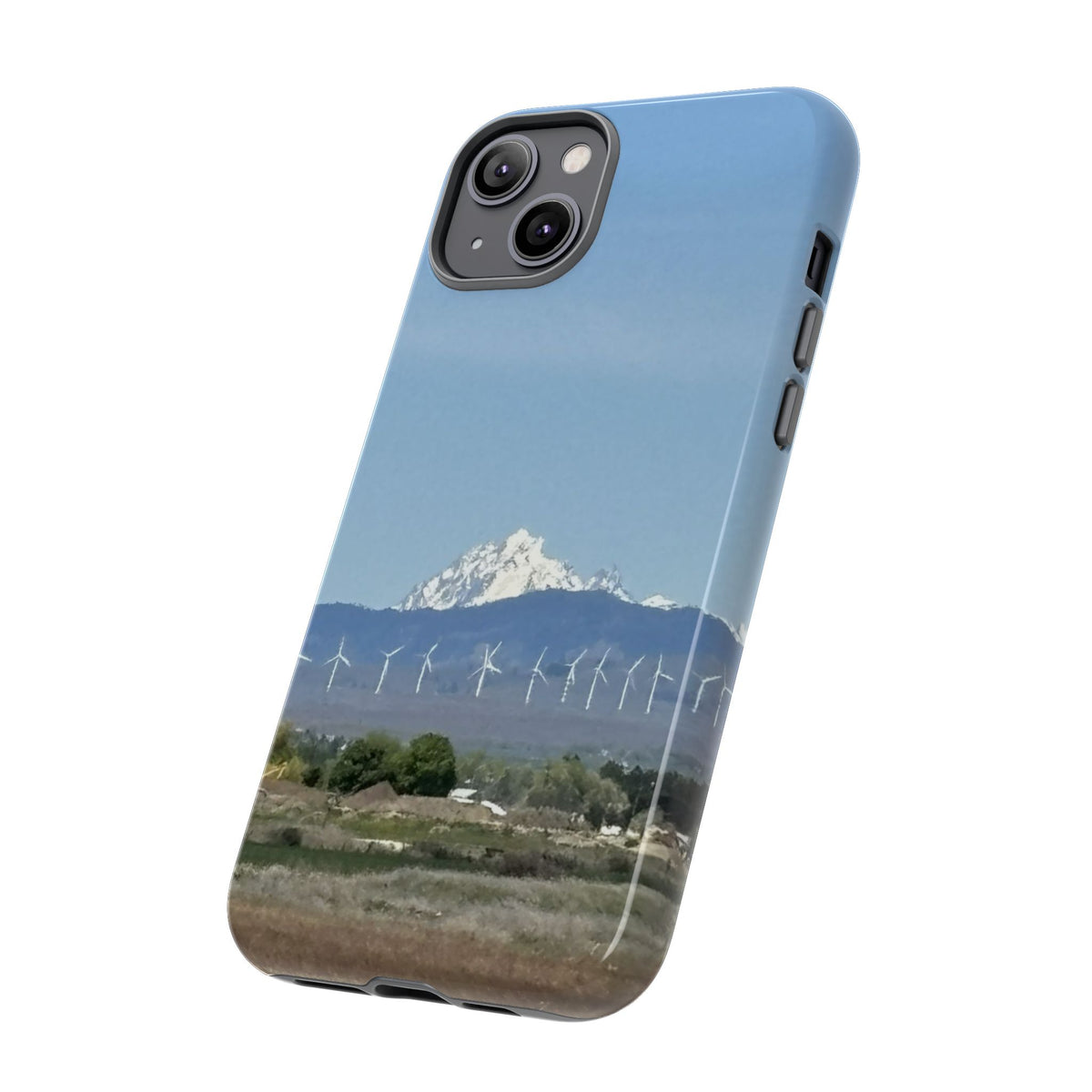 Mt Stuart from Ellensburg, Washington with Windmills Tough Phone Case