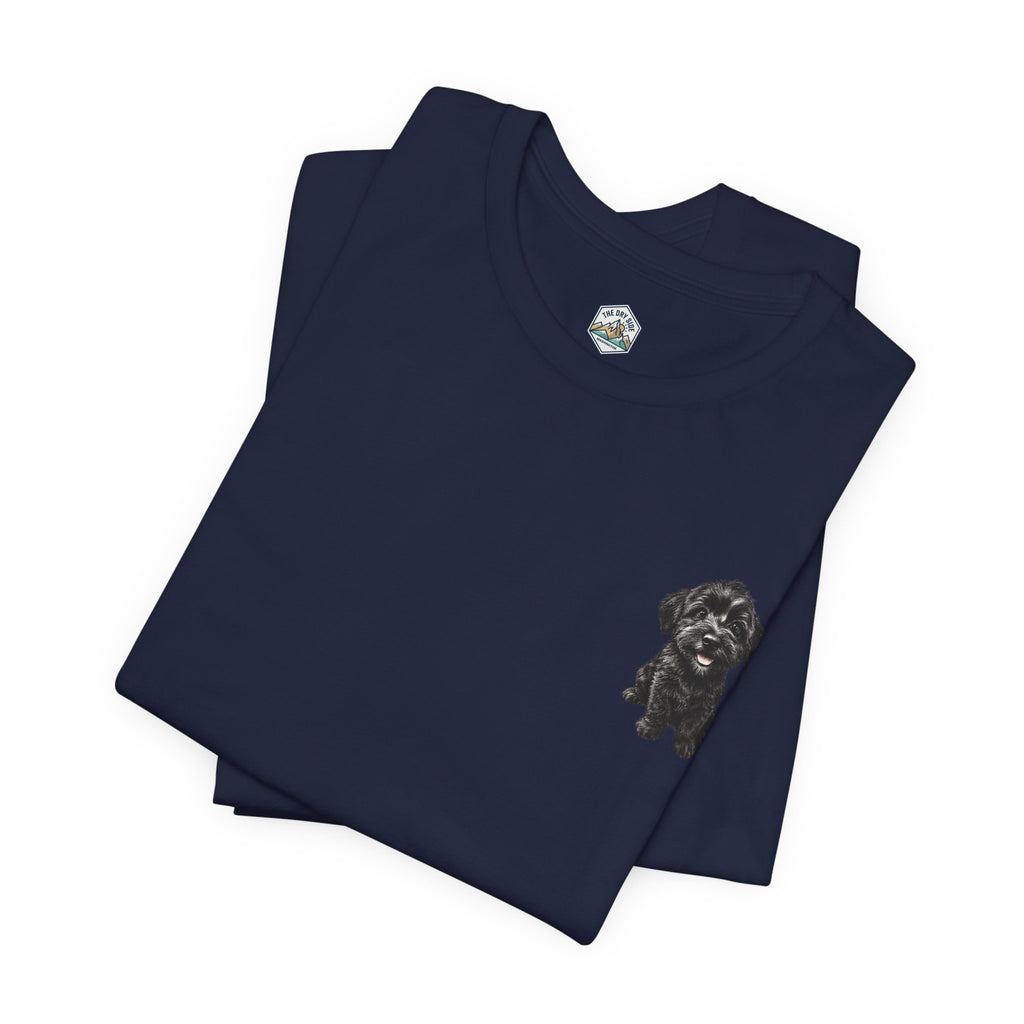 T-shirt avec un adorable chiot Schnoodle tout doux
