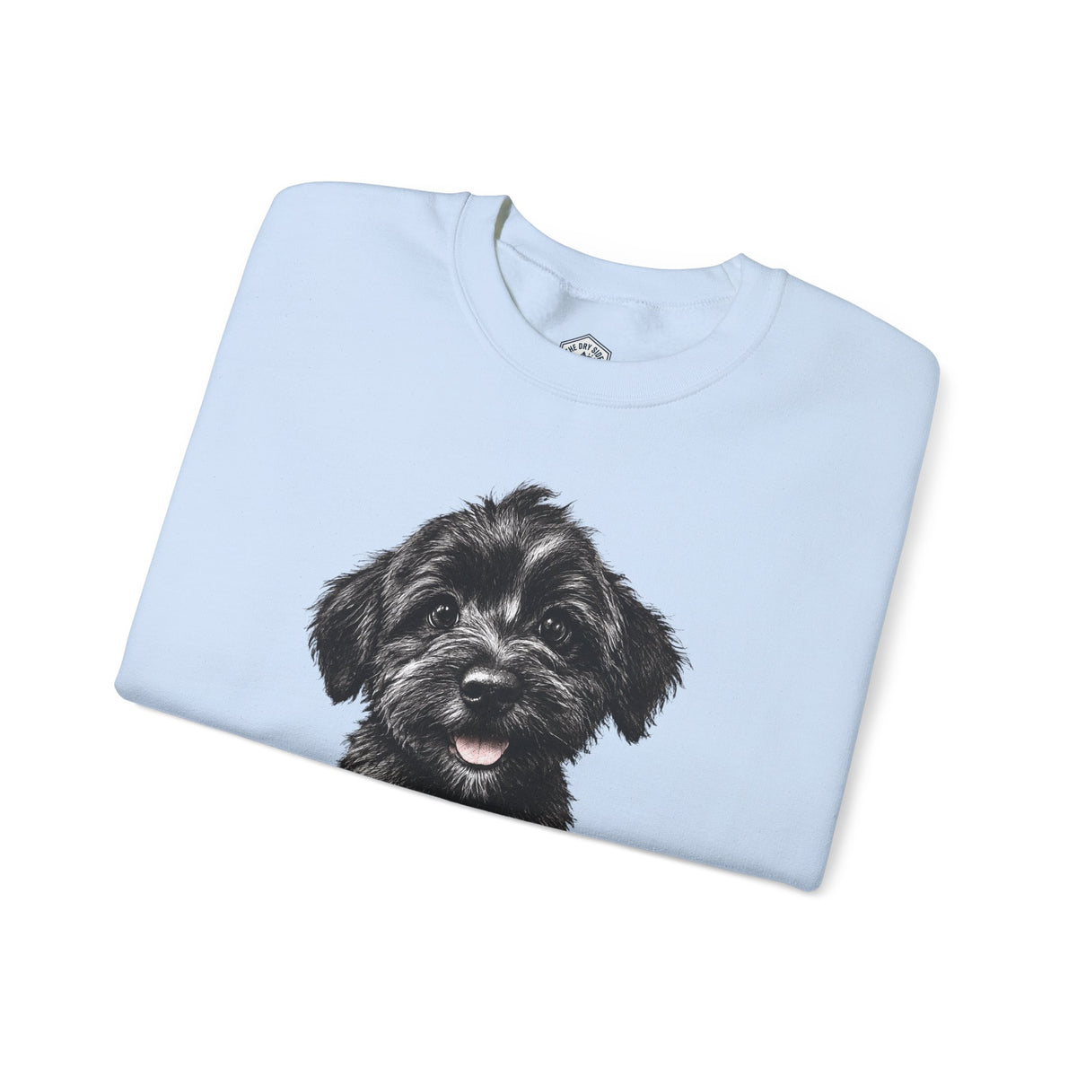 Cute Black Schnoodle Puppy Crewneck Sweatshirt