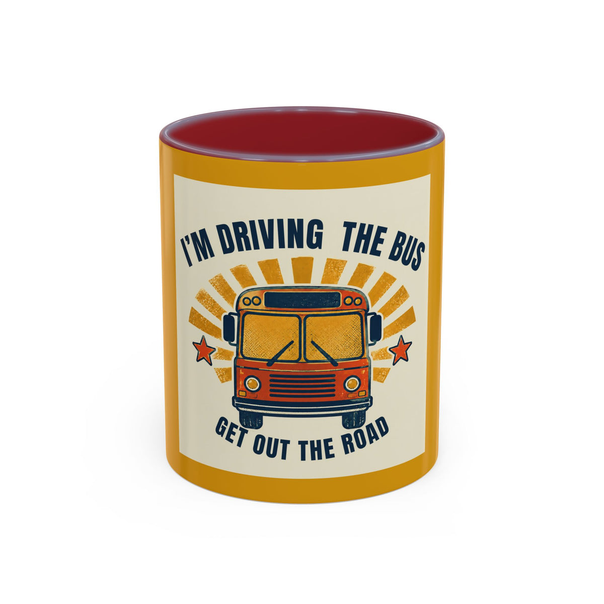 I’m Driving the Bus Get Out the Road Retro Bus Coffee Mug