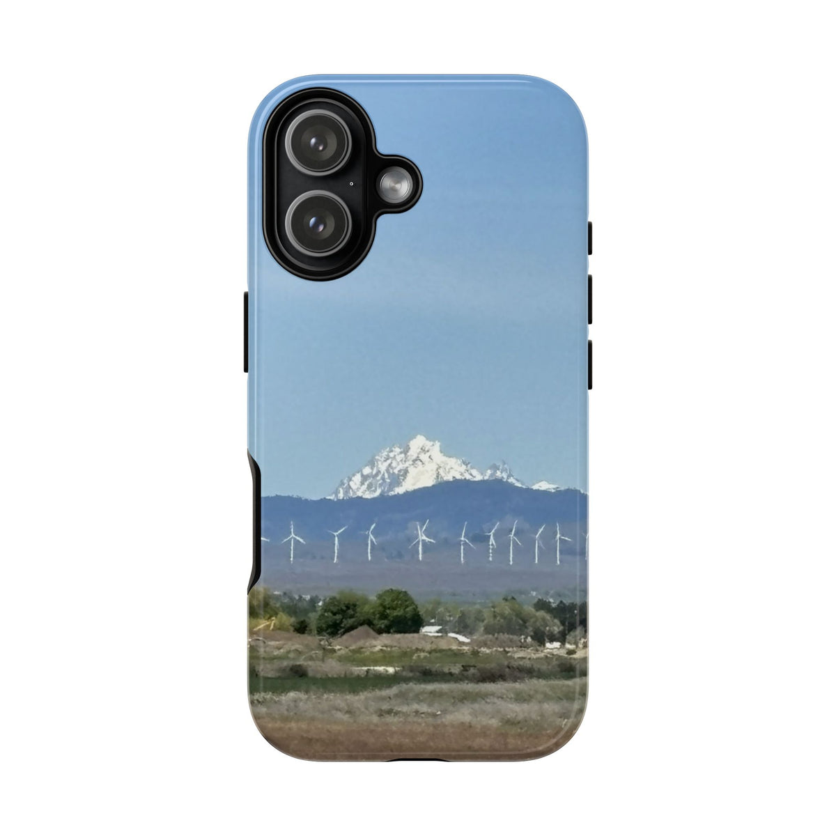 Mt Stuart from Ellensburg, Washington with Windmills Tough Phone Case