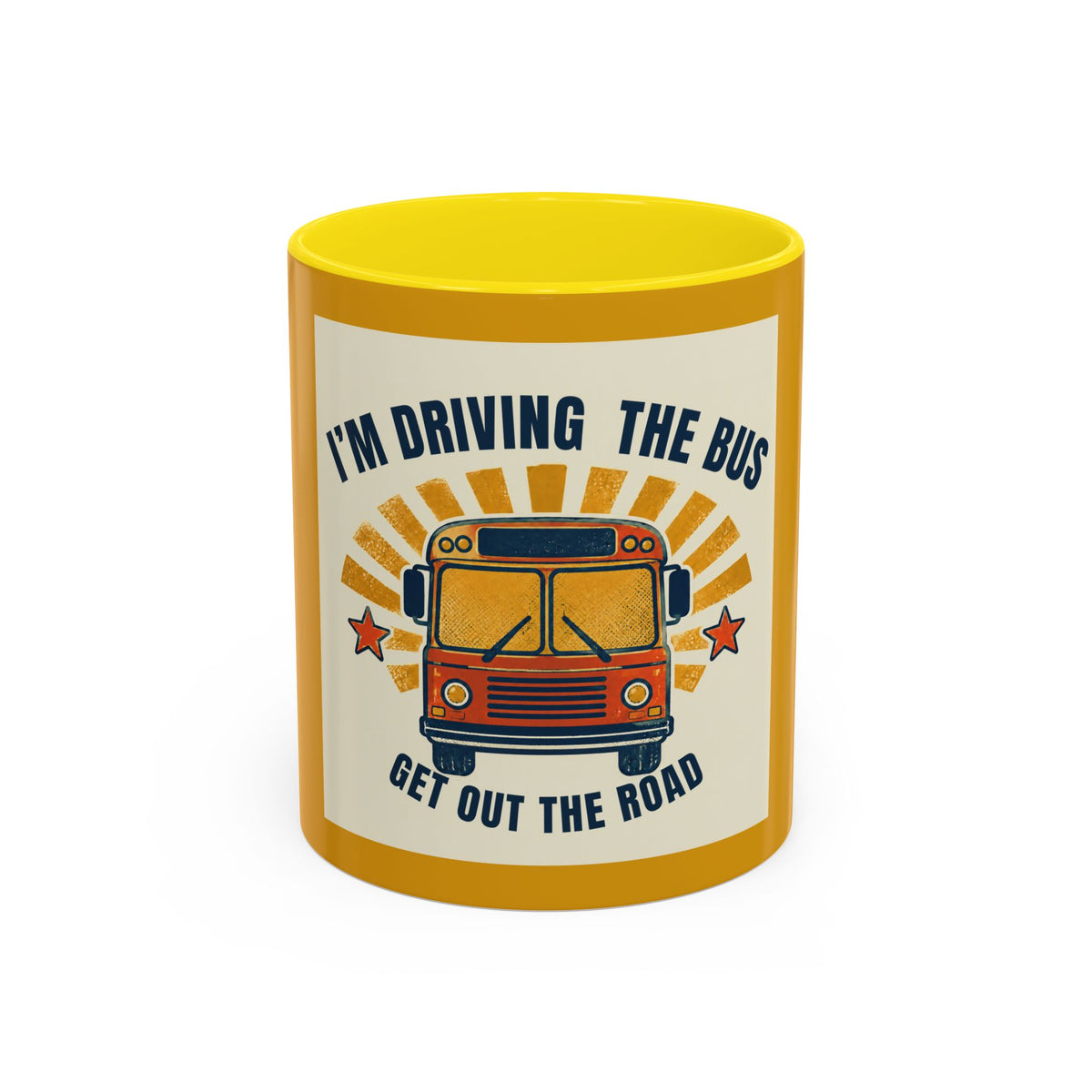 I’m Driving the Bus Get Out the Road Retro Bus Coffee Mug