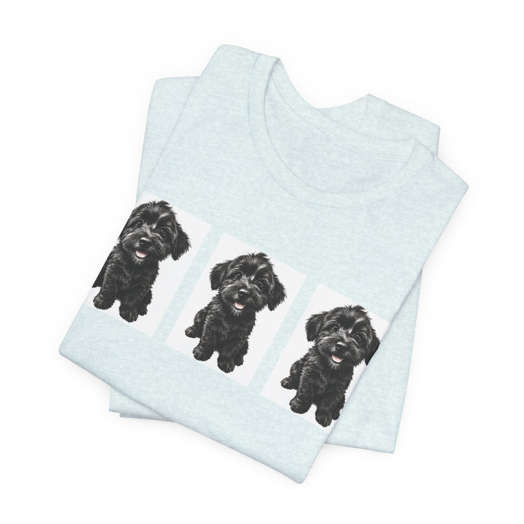 Cute Black Schnoodle Dog Graphic T-Shirt