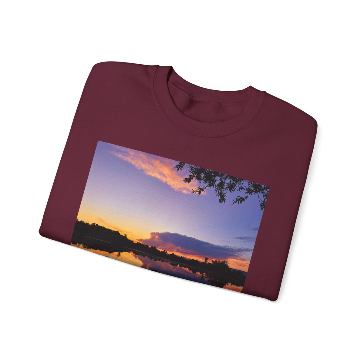 Ellensburg Sunset Lake Landscape Crewneck Sweatshirt