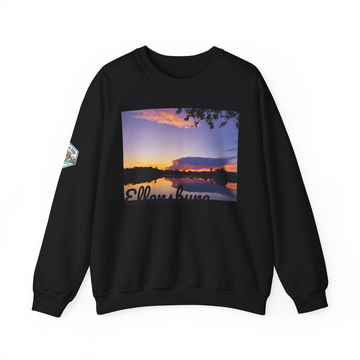 Ellensburg Sunset Lake Landscape Crewneck Sweatshirt