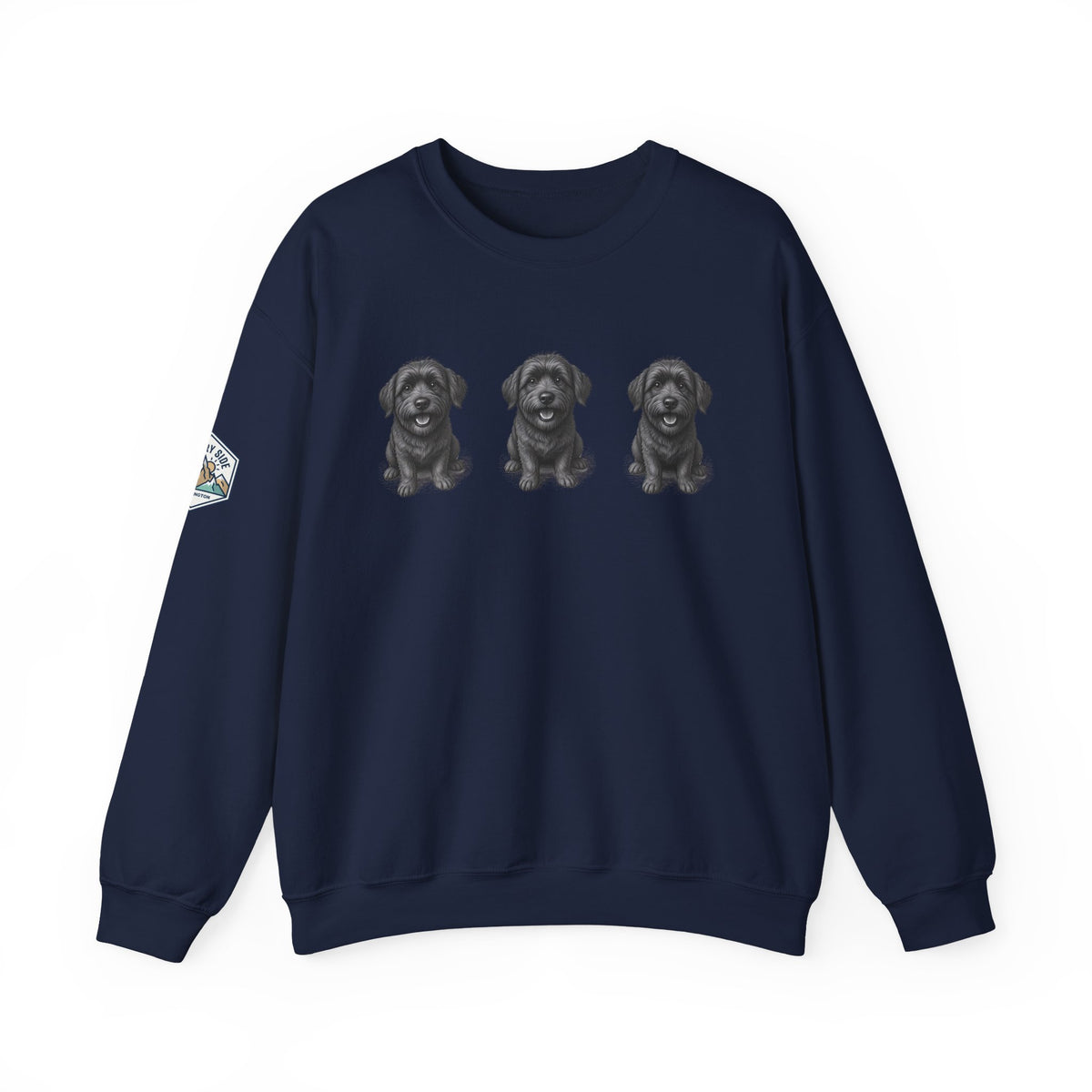Three Black Schnoodle Crewneck Sweatshirt